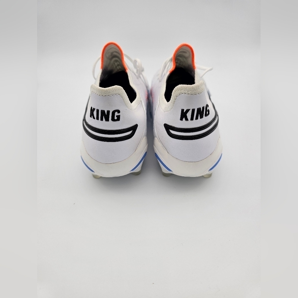 Puma King Ultimate FG AG 'White Blue Glimmer' Soccer Cleats - Picture 4 of 6